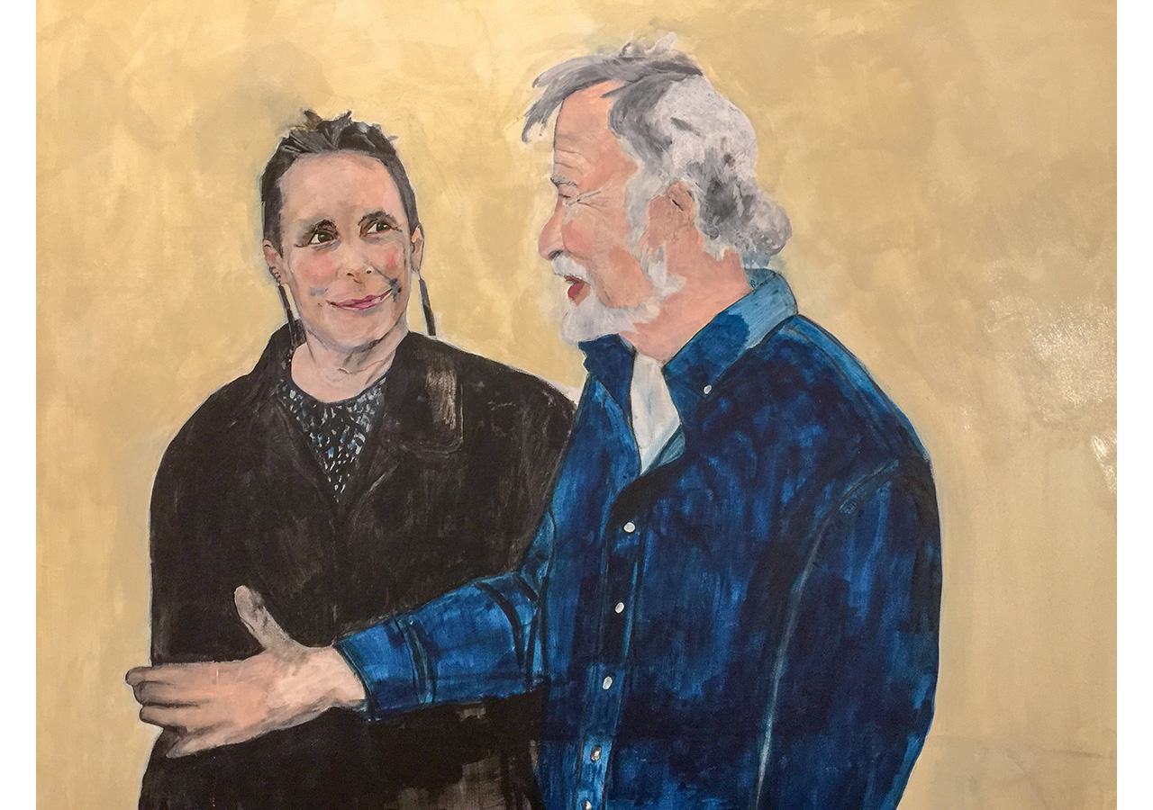Harry and Ruth, 2019, acrylic and charcoal on canvas, 30 x 40 in.