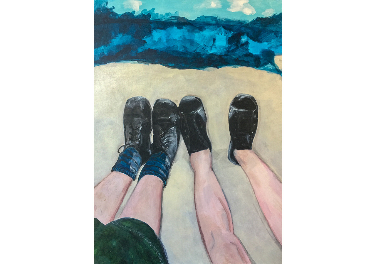 Beach Legs, 2019, acrylic on canvas, 40 x 30 in.