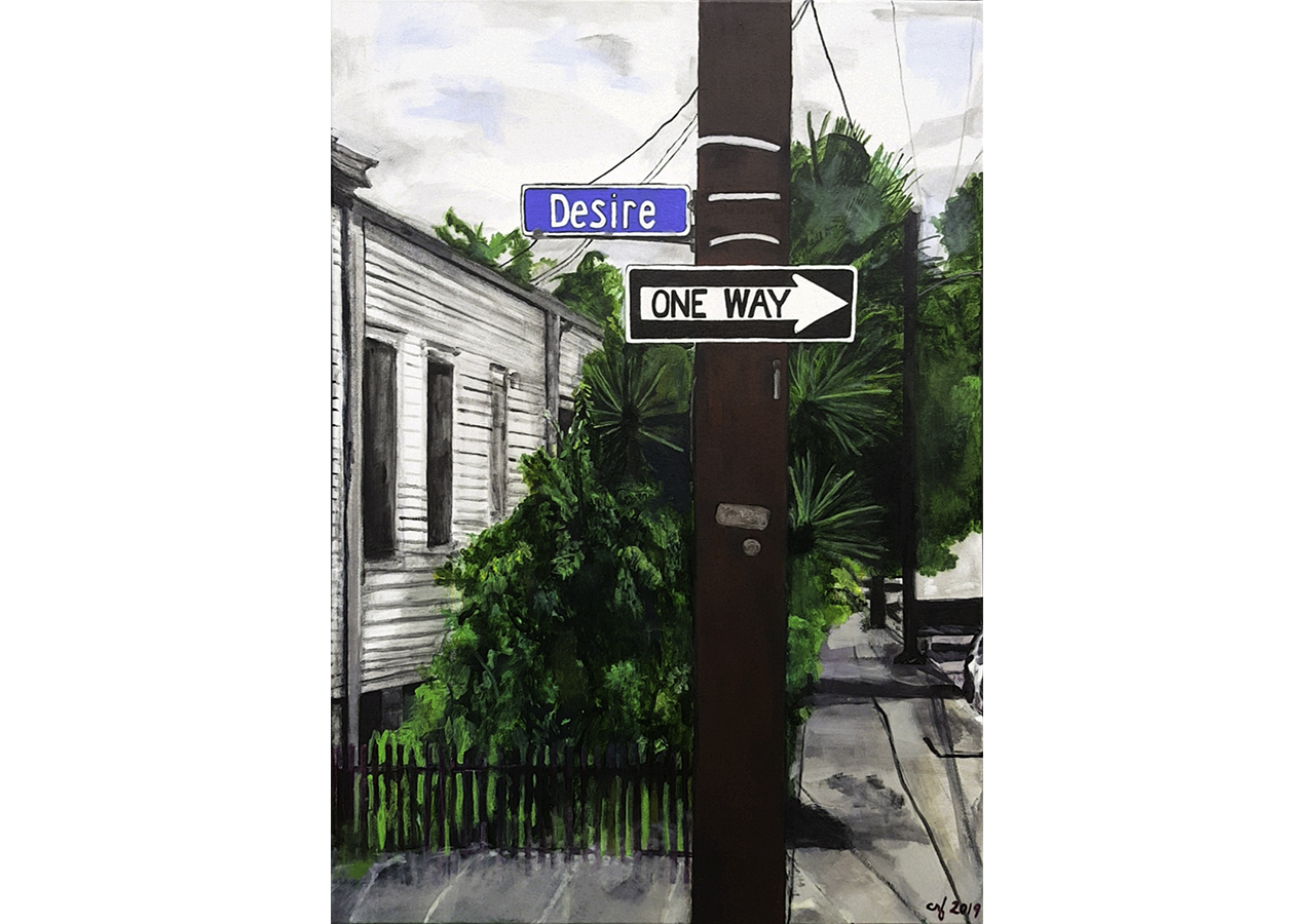 Desire, New Orleans, 2019, acrylic on canvas, 36 x 24 in.